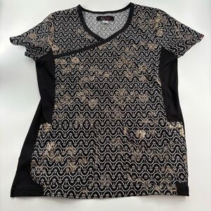 Koi Floral Scrub Top